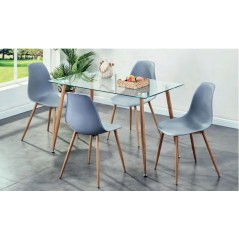 AM Milana Dining Set Grey KD